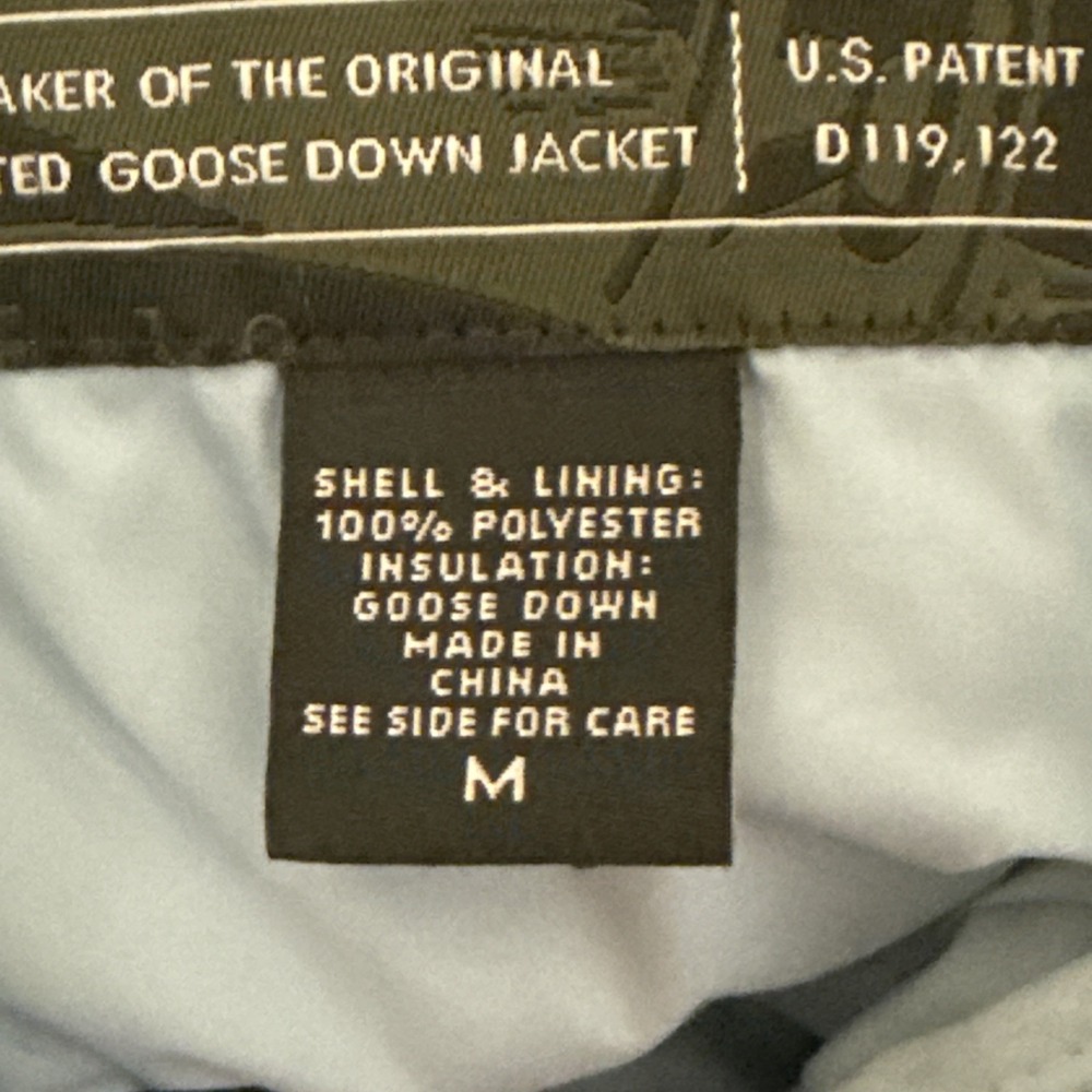 Vintage Goose Down Puffer Vest Eddie Bauer Size M Green Embroidered Floral Retro - Picture 8 of 11